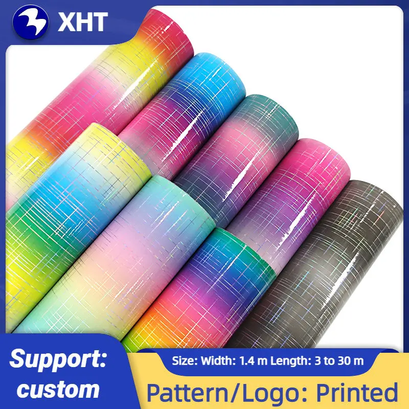 

30*135cm Wholesale Shiny Silver Holographic Laser Reflective Bright Non Woven Backing for Making Purse Shoe Upper