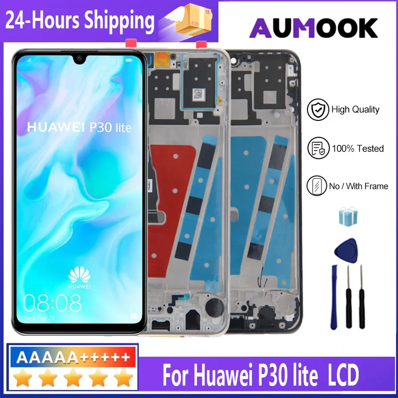 Huawei P30 Lite (MAR-LX1A) - LCD displej a dotyková plocha s rámom pre