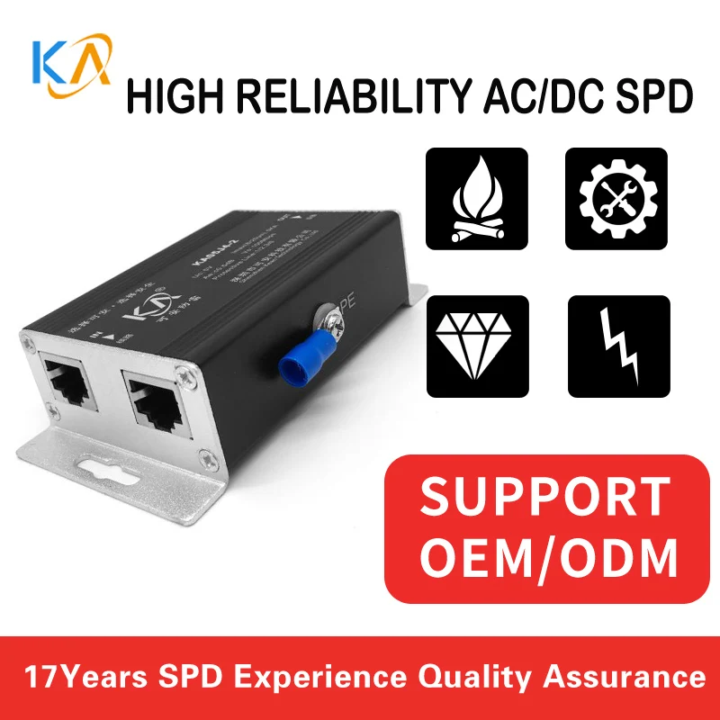 Ka05J4-2 100M Scaricatore Di Segnale Di Rete 2 Vie 100M E Scaricatore Di Cavi Di Rete Gigabit Protezione Contro Le Sovratensioni Poe