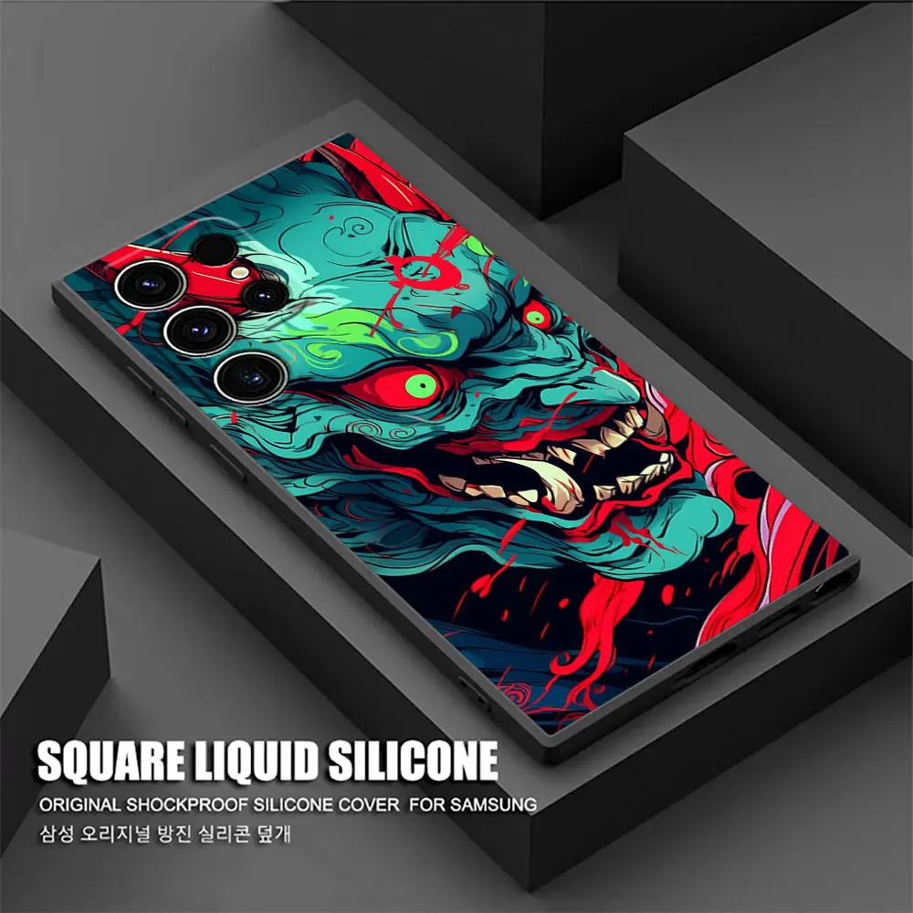 Japanese Culture Oni Mask Samurai Phone Case Cover