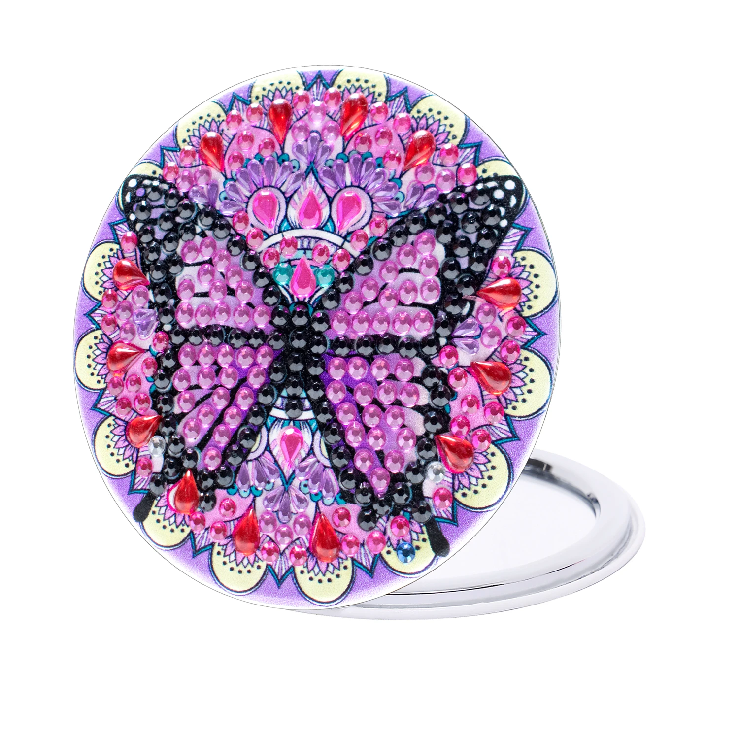 Butterfly Diamond Compact Mirror