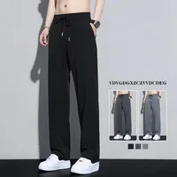 1pcs Summer Men Cool Loose Pants Men's Plus Size Sweatpants Fashion Casual Stretch Pants Male Big Size Working Clothes Trousers