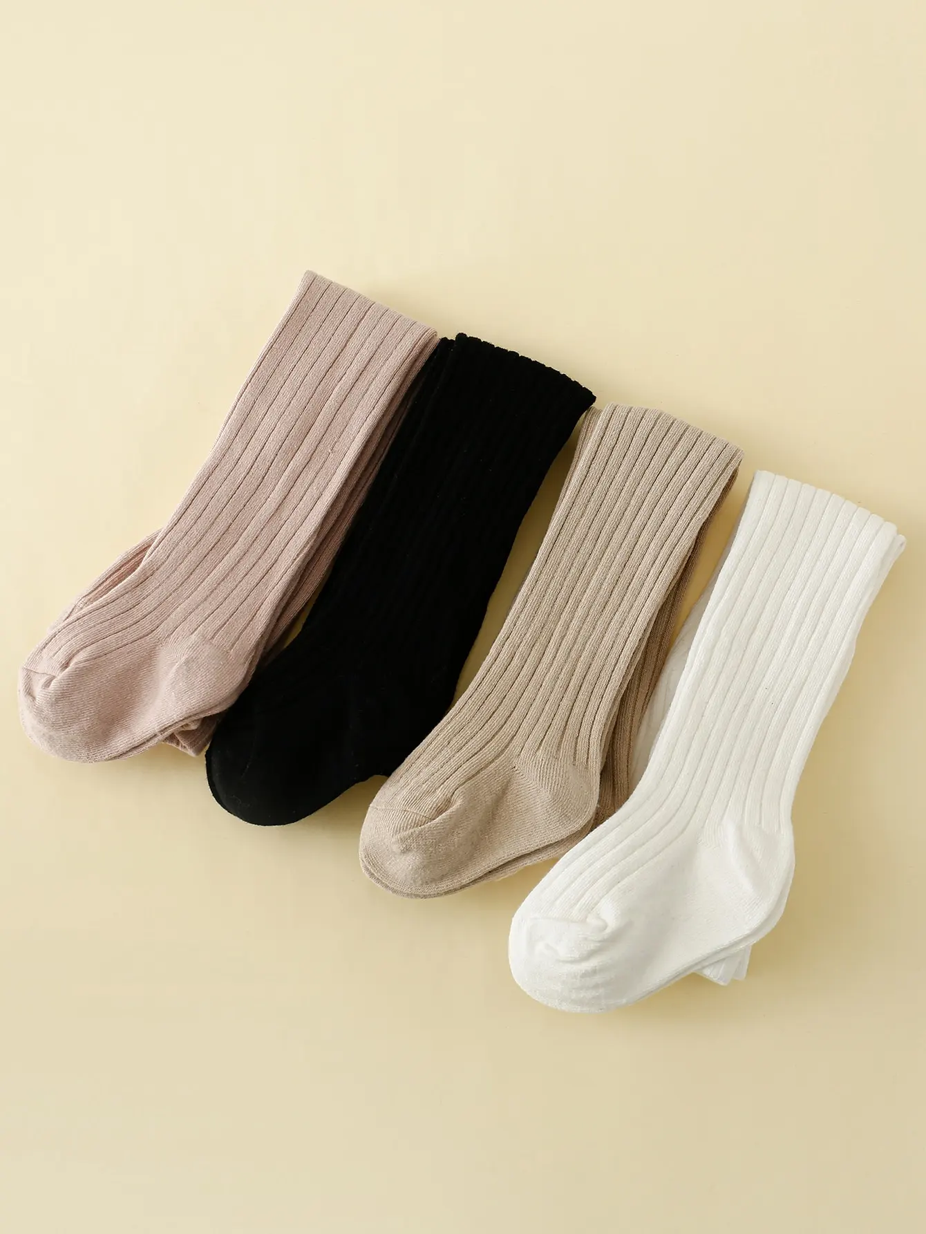 4pairs Toddler Girls Solid Tights 2