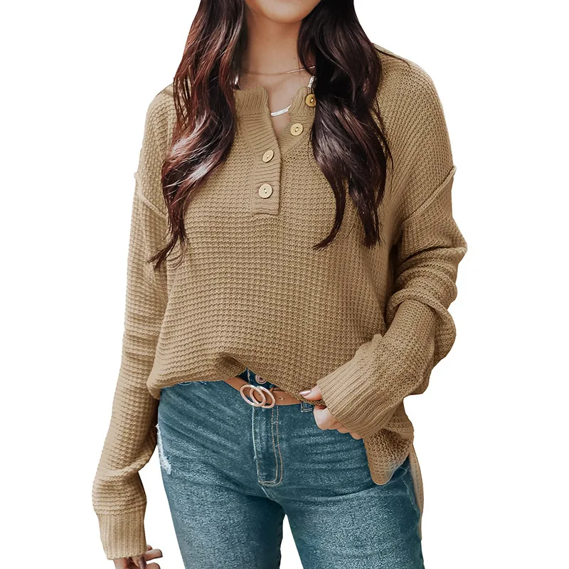 

2023 Autumn Winter Ladies New Popular Cardigan with Buttons Sweater Women's Pullover Sweater