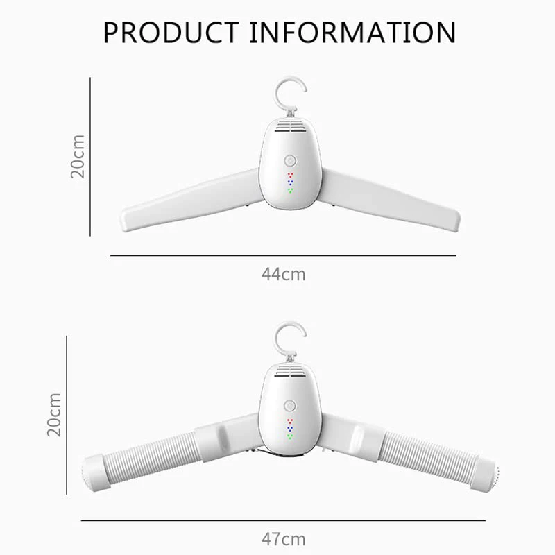 Portable Clothes Dryer Drying Hanger Electric Shoes Clothes Drying Rack Foldable Heater Hanger Machine Travel Laundry Dryer 3