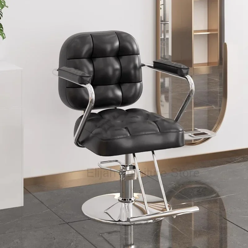 

Роскошный кожаный стул для салона красоты парикмахерский шарнирный стул для парикмахерской гидравлическая мебель для ног