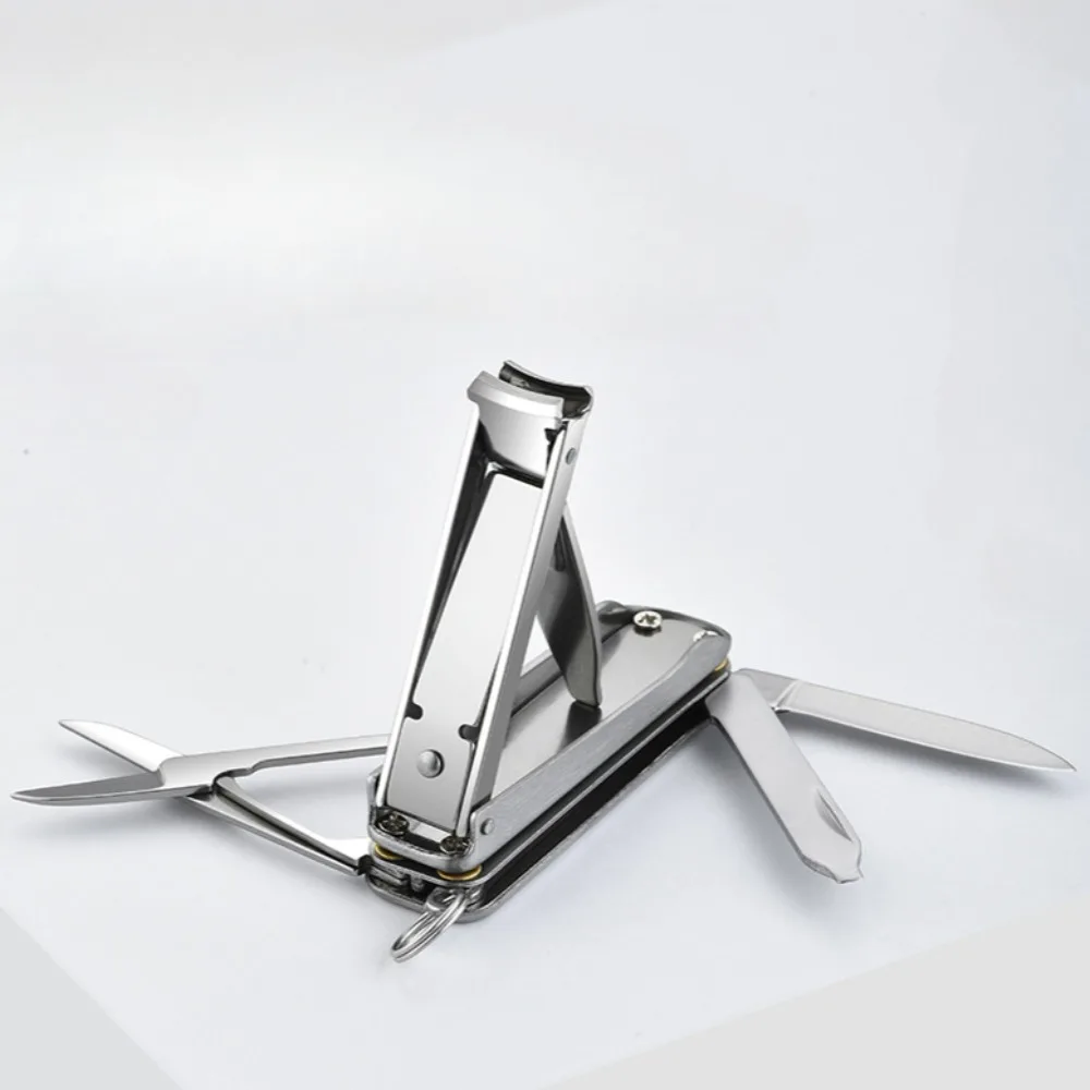 Multi-purpose Nail Clippers 5-In-1 Nail Clippers Folding Stainless Steel Keychain Multi-purpose Kit Manicure Tools