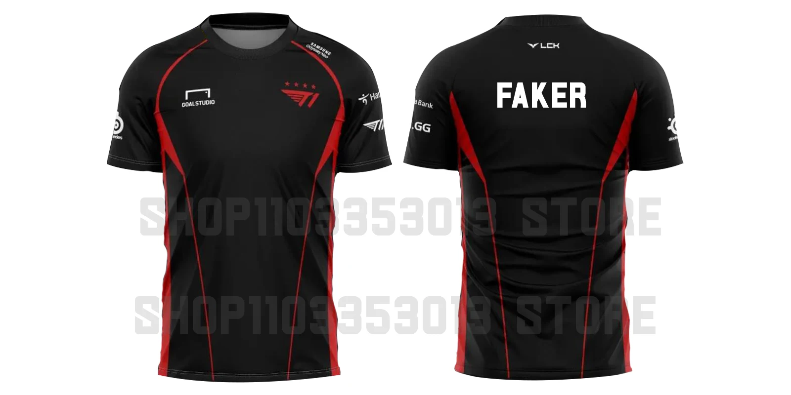 2024 T1 Uniform Jersey Lck T1 Faker Uniform T-Shirt Keria Gumayusi Oner Zues Team Uniform Jersey Skt T1 Esports Shirt Fan Tees