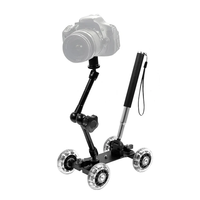 Small Camera Mini Tabletop Car Roller Dolly Car Camera DSLR Video