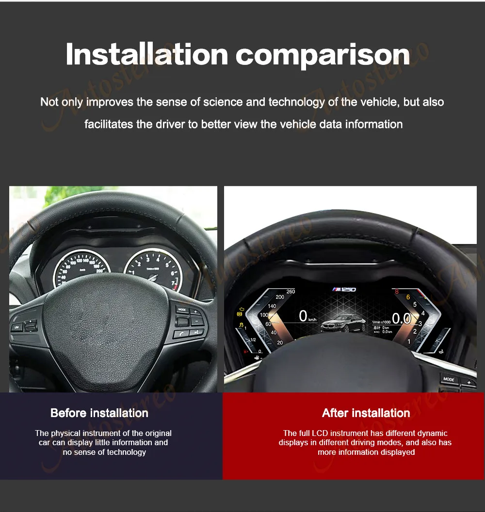 Speedmeter Carplay Version For BMW 1 F20 F21 F22 F52 X1 F48 Car Digital Cluster