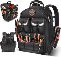 Backpack Tool Bag Tool Backpack Heavy Duty Organizer, Water-resistant HAVC Backpack Electrician Box with Molded B 1