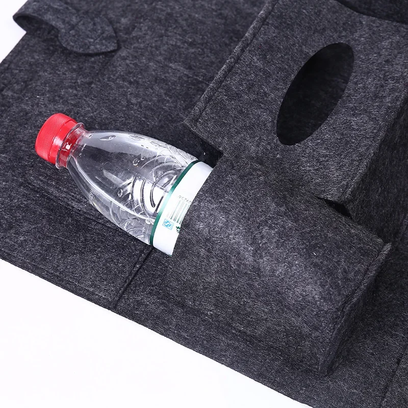 Car Seat Back Storage Bag 1pc Universal Car Back Seat Storage Bag Organizer Trunk Elastic Felt Storage Bag 6 Pockets Organizer Hanging Car Accessories