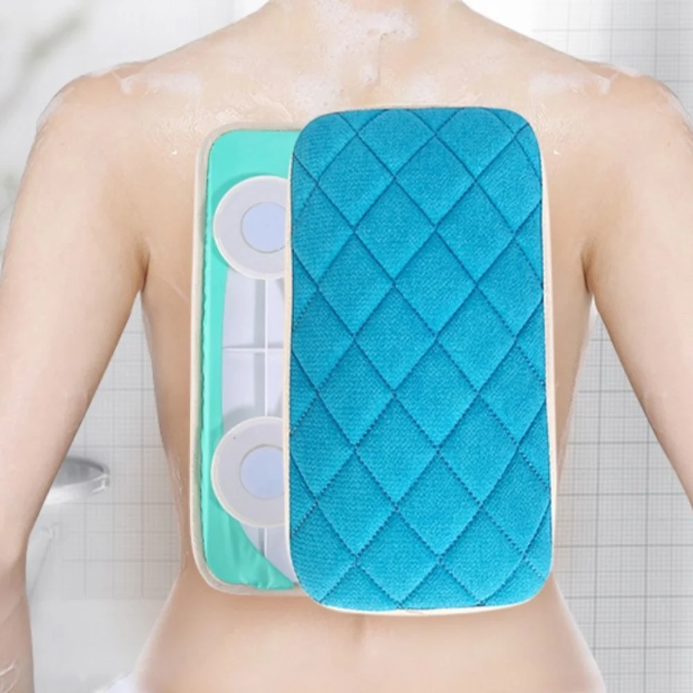 Description Picture 4 of itemRectangle Back Scrubbing Magic Tool Ergonomic Polyester Bath Magic Tool Exfoliating No Punching Required Bath Sponge Home Use