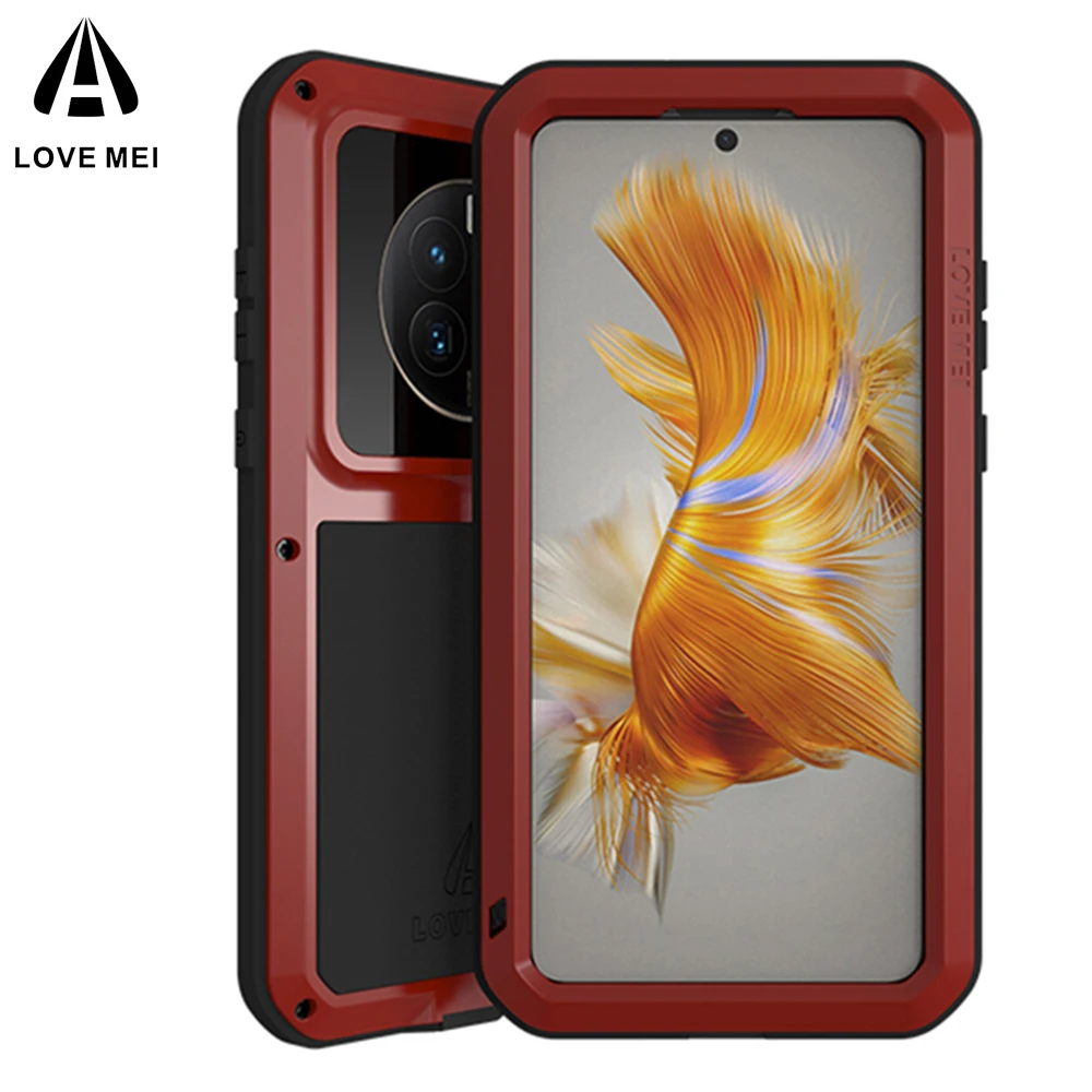 

Чехол LOVE MEI для Huawei Mate 50 металлический армированный чехол P50 P40 Mate30 противоударный силиконовый чехол Встроенный протектор