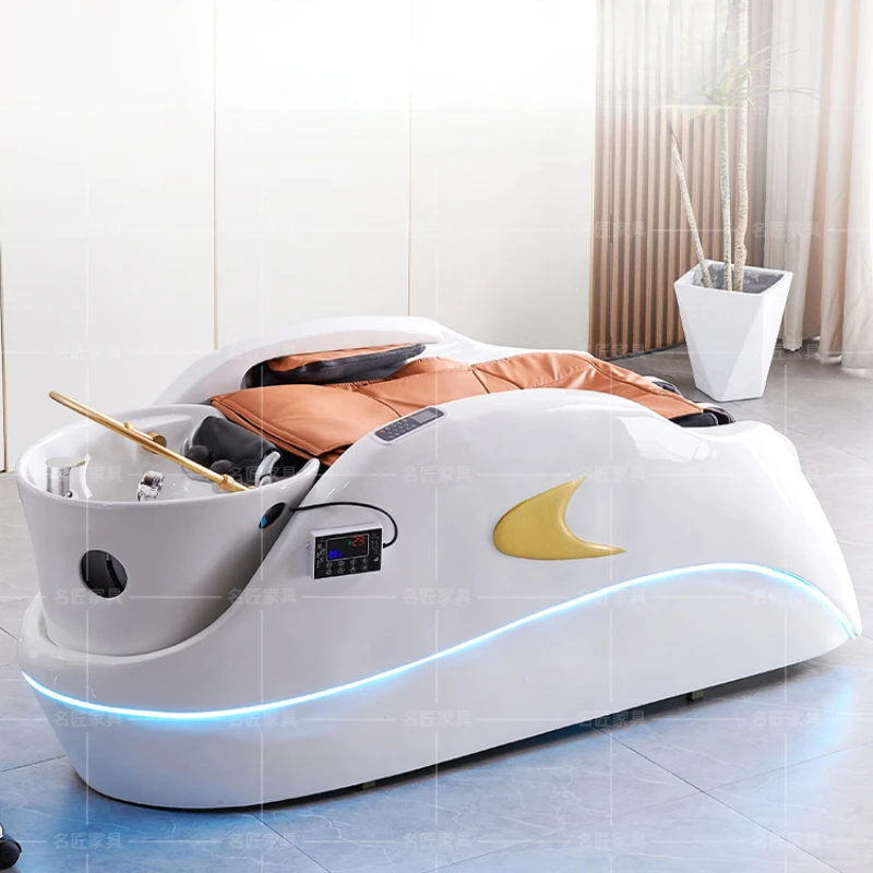 

Bed Fumigation Shampoo Chairs Water Cycle Head Spa Dedicated Shampoo Chairs Hair Salon Silla Peluqueria Beauty Furniture QF50SC