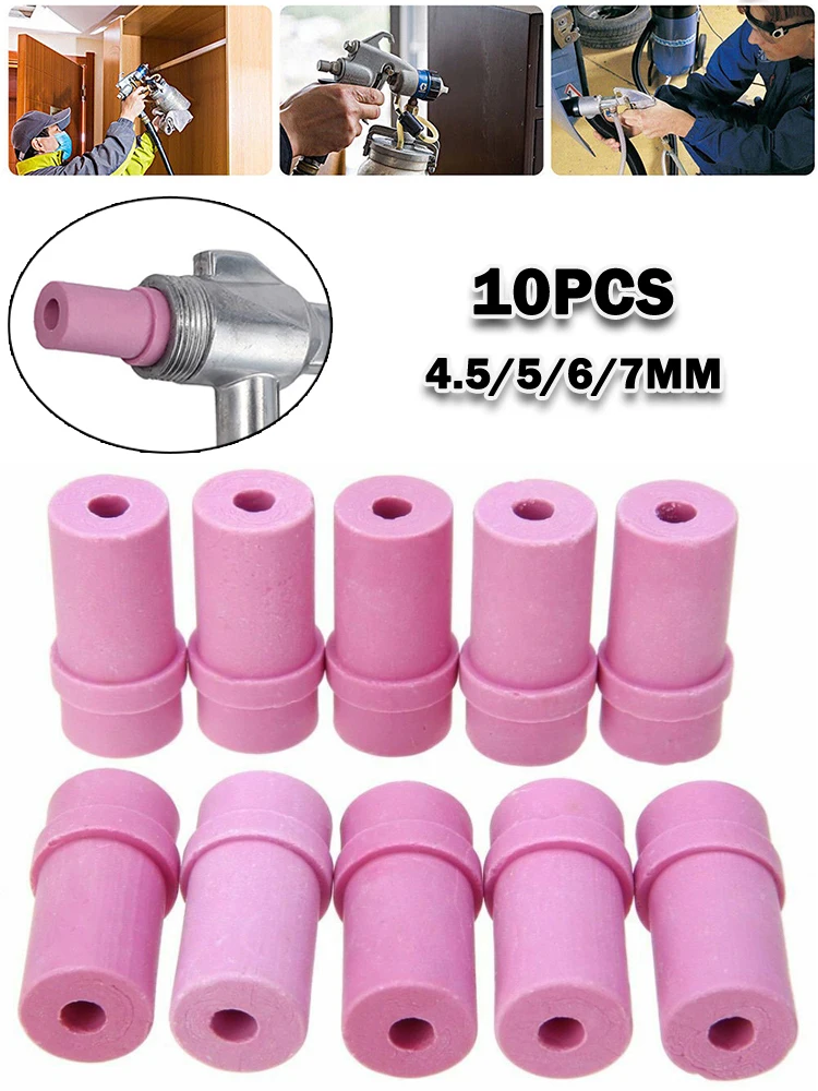 

10pcs Nozzle Tip 4.5/5/6/7mm Bore Diameter 15mm Outside 35mm Length For Machinery Industrial Machinery Parts Blasting Tool Part