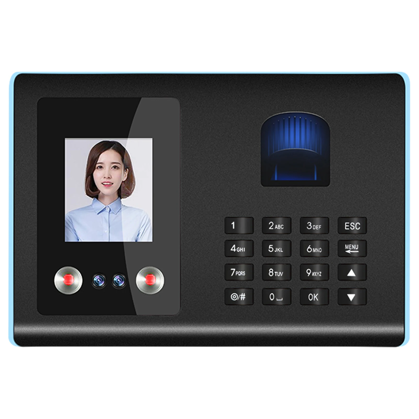 5 pcs Intelligent Attendance Machine Face Fingerprint Password Recognition Mix Biometric Time Clock for Employees with Voice