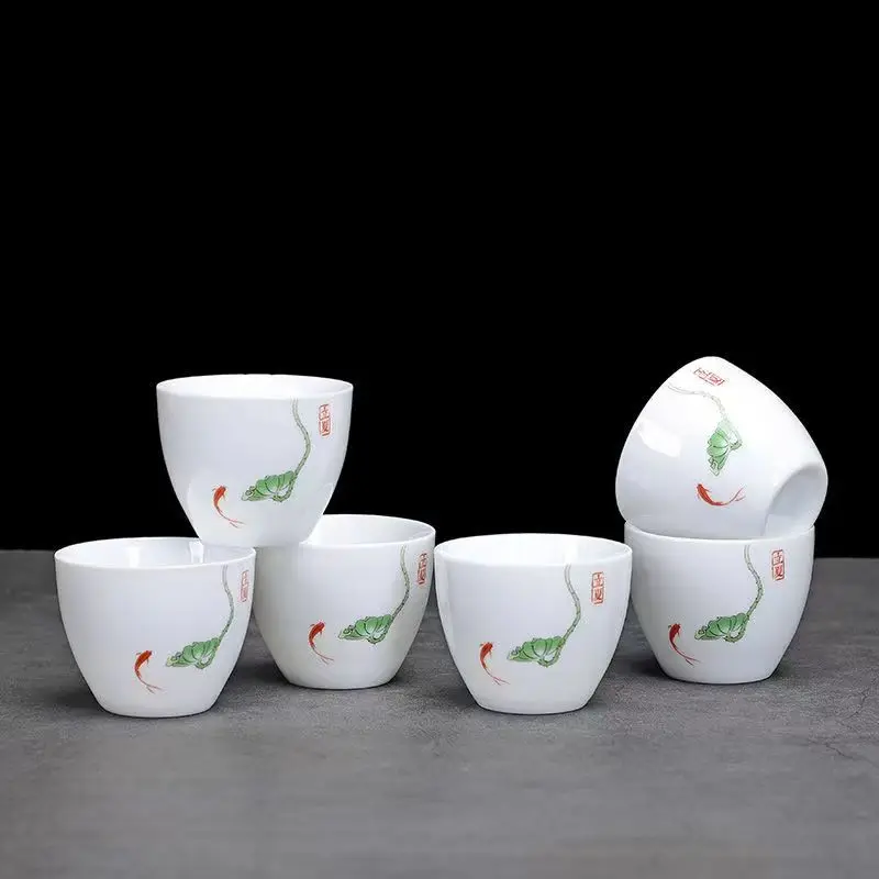 Japanese Ceramic Tea Cup 6-Piece Set views carp