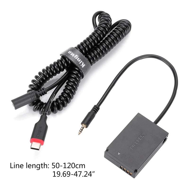 Power Adapter for DC Coupler LP-E12 Dummy Battery Charger Kit for M M2 M10 M50 100D Digital Cameras Replacement