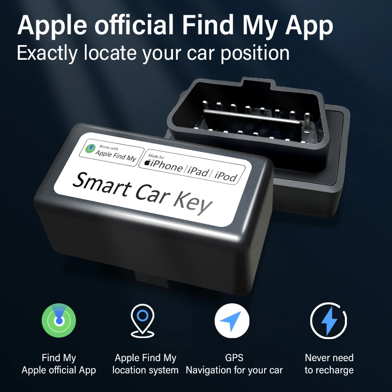 

Car OBD GPS Locator Works With Apple Find My APP Quick Installation Smart Tracker Anti-lost Device Finder Global Position