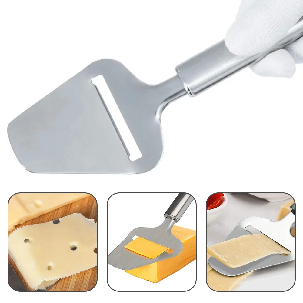 

Kitchen Stainless Steel Cheese Slicer Heavy Duty Plane Cheese Cutter Non-Stick Cheese Slicer Knife Server