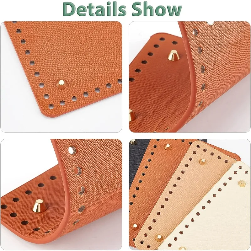 Kit di accessori per borse all'uncinetto, 5 pezzi, in pelle PU, vari colori, borse in pelle, tracolla inferiore, materiali per la realizzazione di ferramenta - Italia