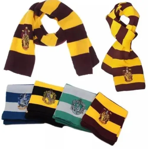 Potter Cosplay Scarf Warm Neckerchief Cosplay Accessories Long Scarves Halloween Christmas Gift Props For Kids Carvinal