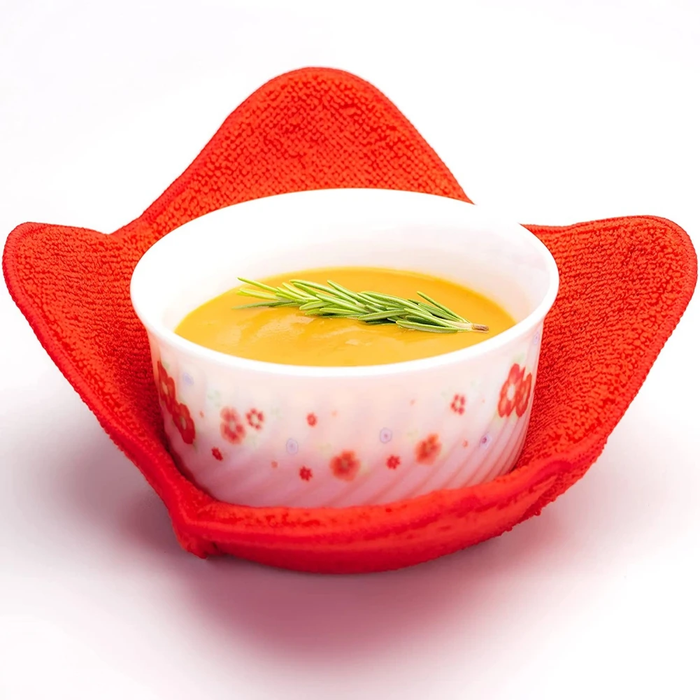 1Pc Cotton Bowl Huggers Microwave Safe Bowl Holder Heat Resistant Cozy Holder Kitchen Accessories Supplies Utensil kitchen tools