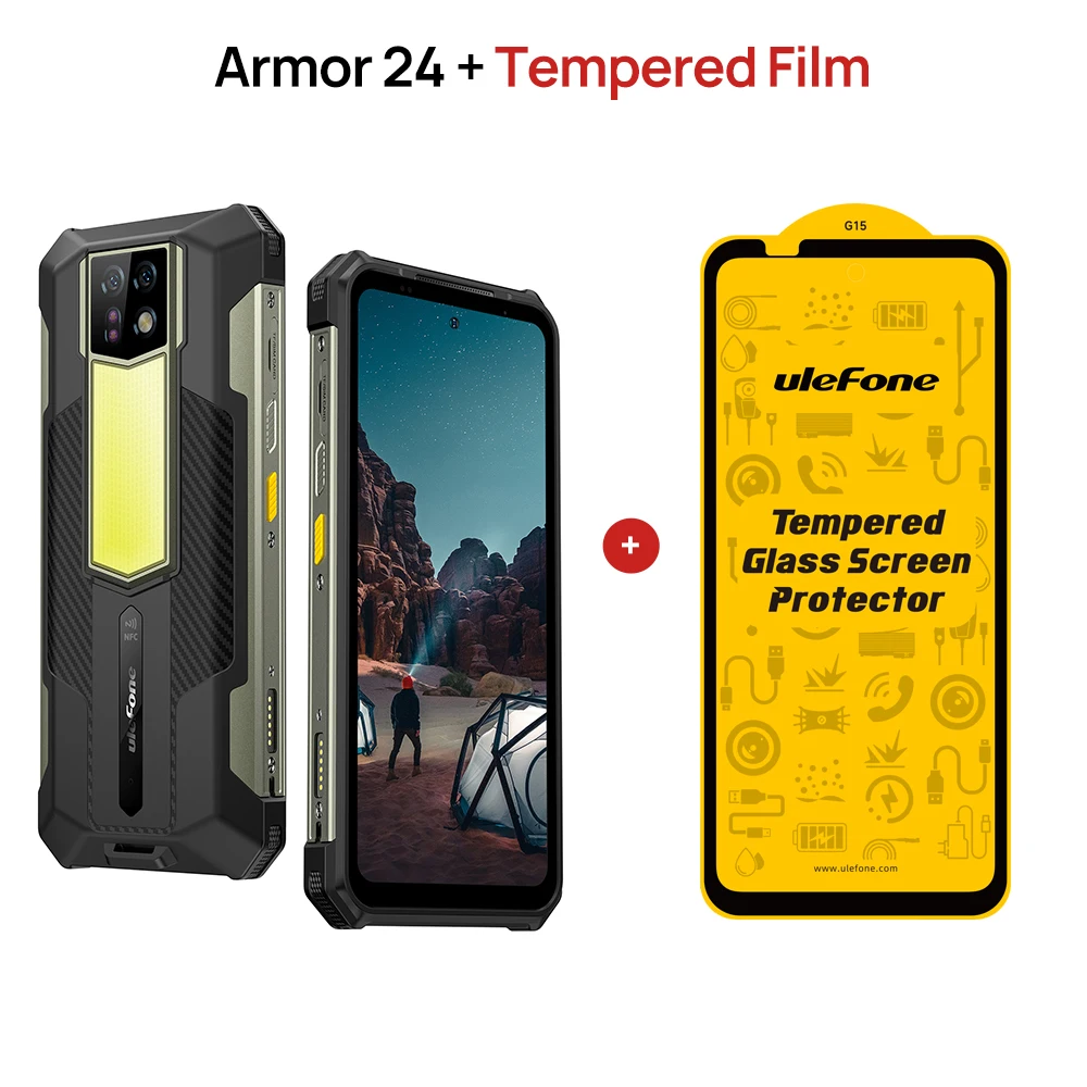 Ulefone Armor 24 Rugged Smartphones 22000mAh 24GB+256GB Dual SIM 4G Cell  Phones