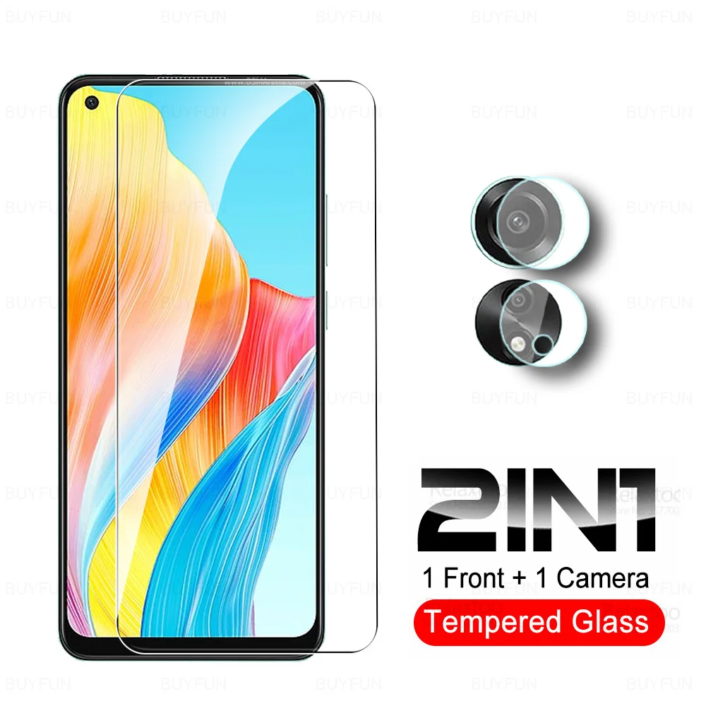 

For Oppo A78 4G Glass 2To1 Camera Tempered Glass Appo A58 A58x A98 5G OppoA78 OppoA98 A 78 98 58 78A Screen Protector Cover Film