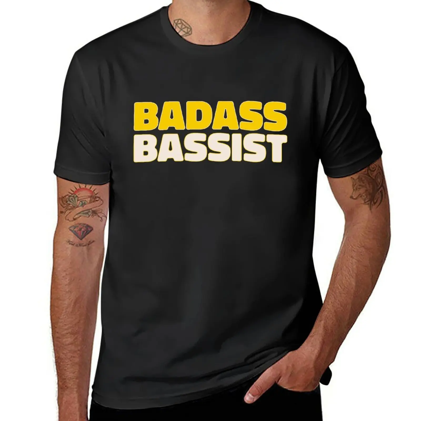 Badass Bassist - Gift For Bass Player T-Shirt custom t shirts oversized t shirt Aesthetic clothing mens big and tall t shirts