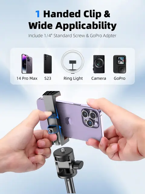 [Newest] Selfie Stick Tripod With Wireless Bluetooth Remote for GoPro Insta360 DJI Action Camera Smart Phone Tripod Stand 5