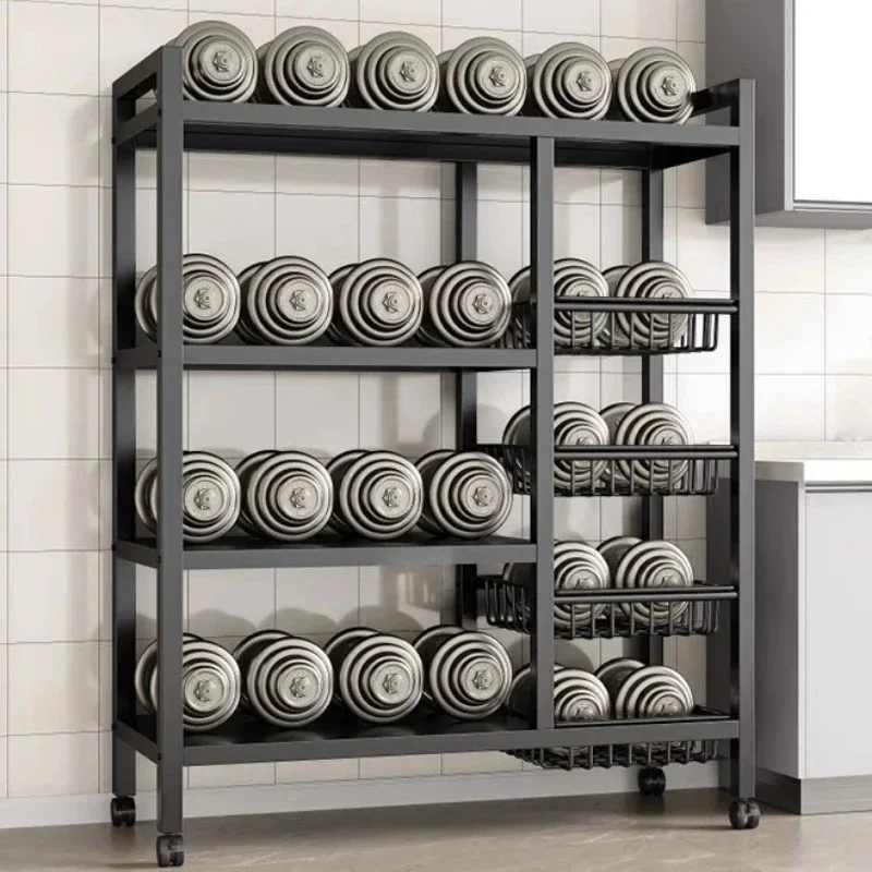 Kitchen Vegetable Basket Trolley Multifunctional Rolling Storage Cart for Fruit Microwave Oven Kitchen Organizer