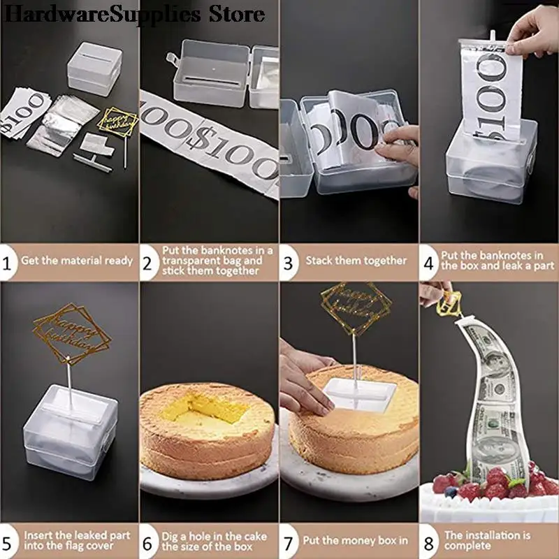 

Cake Money Pulling Box, Reusable Creative Cake Making Mold, Funny Surprise Birthday Cake Decoration, Party Baking Decoration
