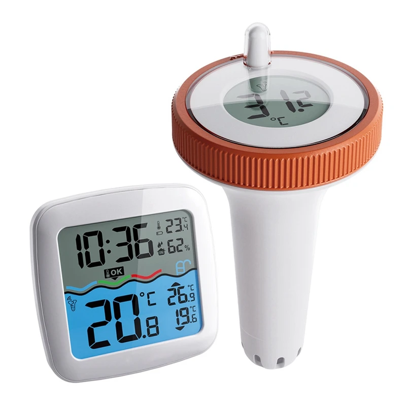 

Pool Thermometer Wireless Floating Easy Read, Digital Pool Thermometers, For Swimming Pool, Bathtub, Fish Tank Durable