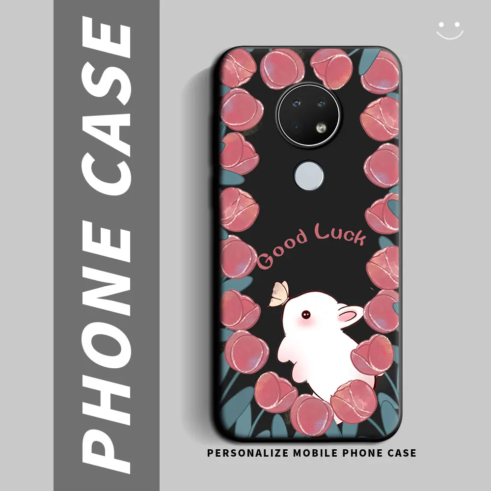 Cute Flower Shockproof Silicone Soft Phone Case - Cartoon Design Back Cover