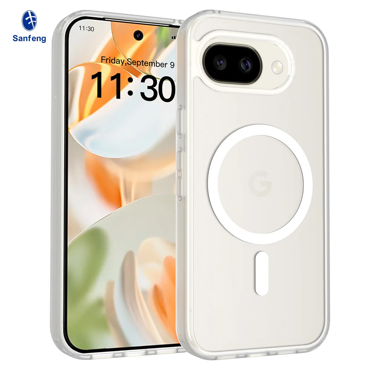 Translucent Matte Magnetic Wireless Charging Case - Candy Color Slim Cover