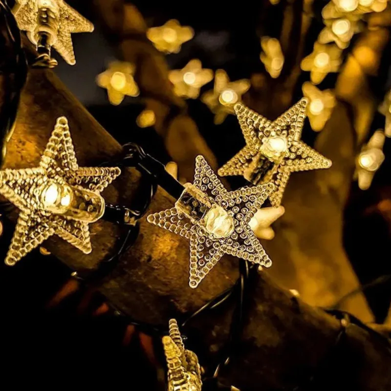 Luminous Solar String Lights - 8 Twinkle Modes