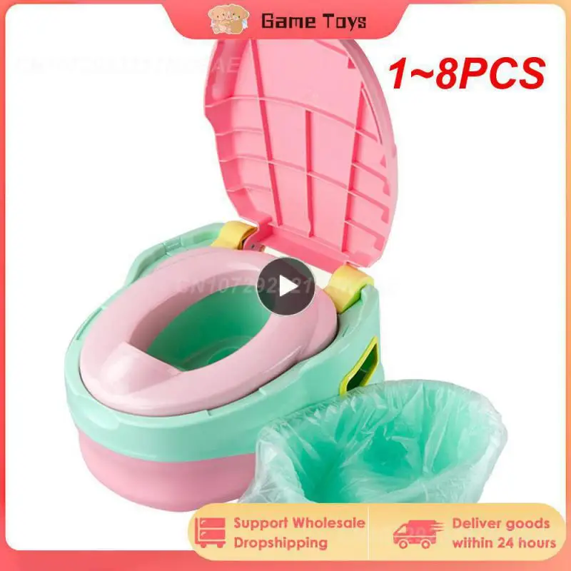 

1~8PCS Roll Universal Potty Baby Training Toilet Seat Bin Bags Travel Urina Liners Disposable With Drawstring Boy Girl WC