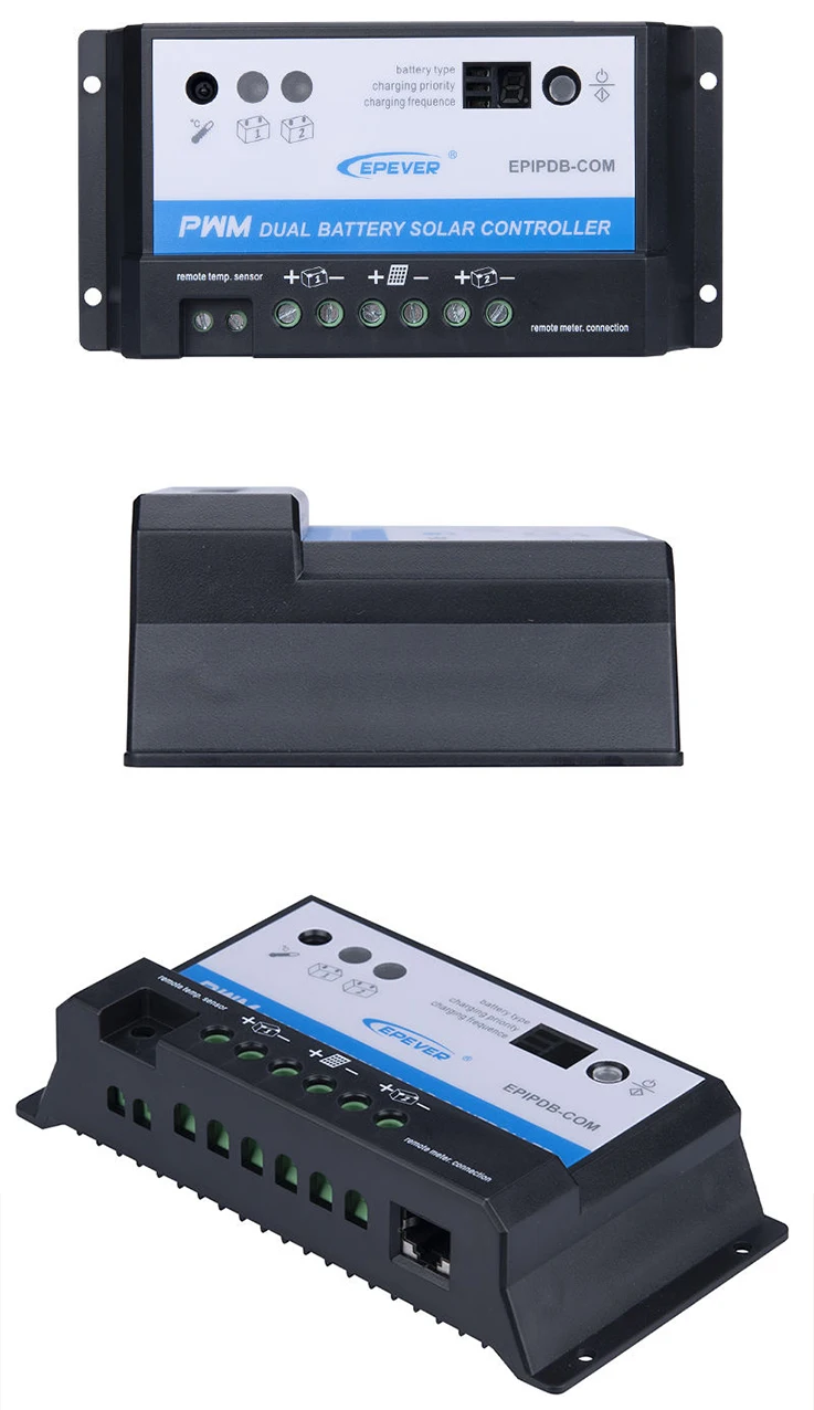 EPEVER EPIPDB-COM-A Dual Battery Charger Solar Controller 10A20A 12V/24VDC PWM C