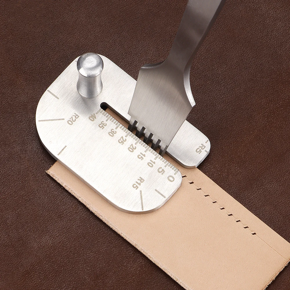 Steel Press Plate Leather Chisel Punching and Edge Chamfering Tool, Auxiliary Craft DIY Accessory