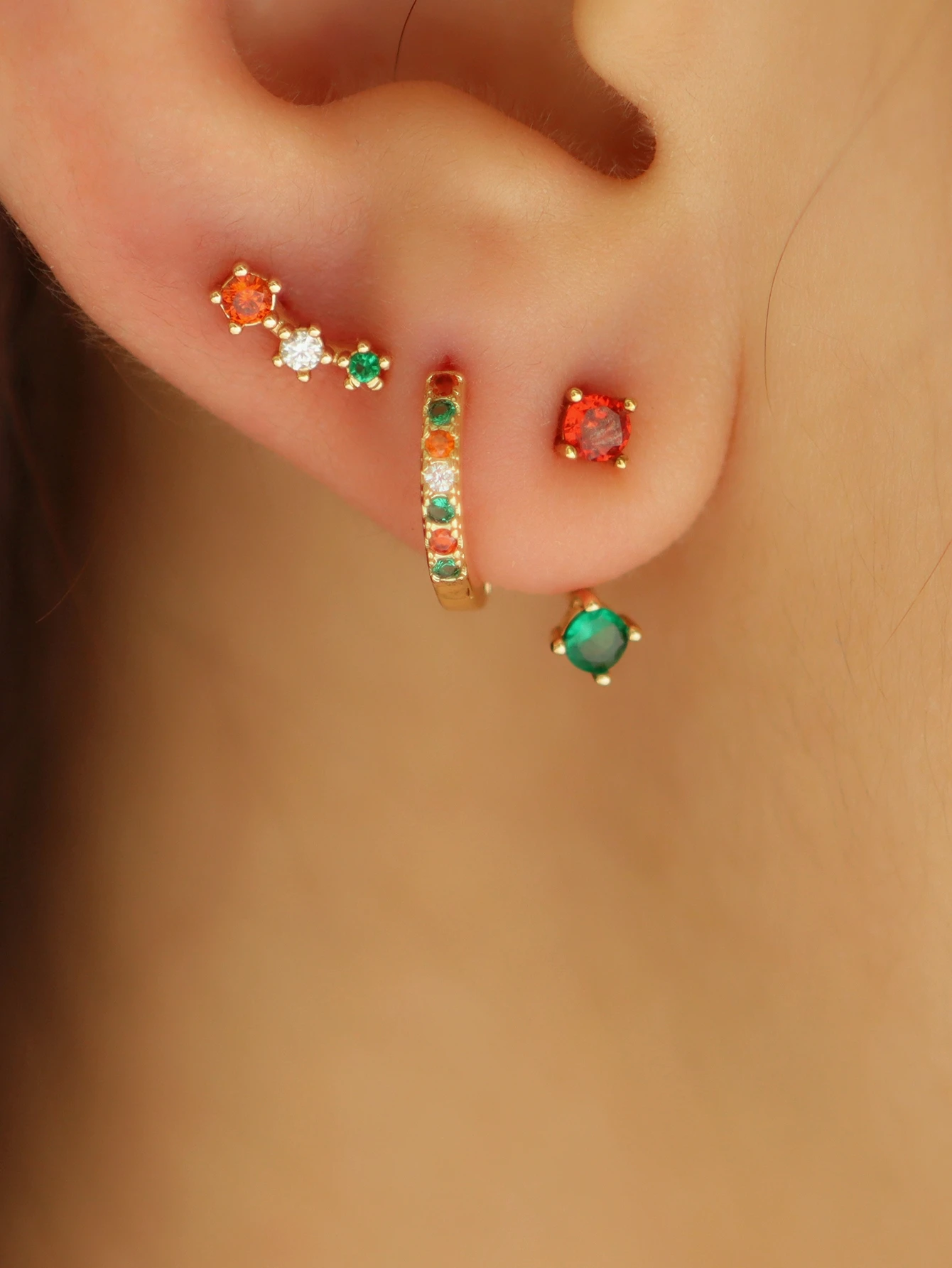 Women Cubic Zirconia Earring Set