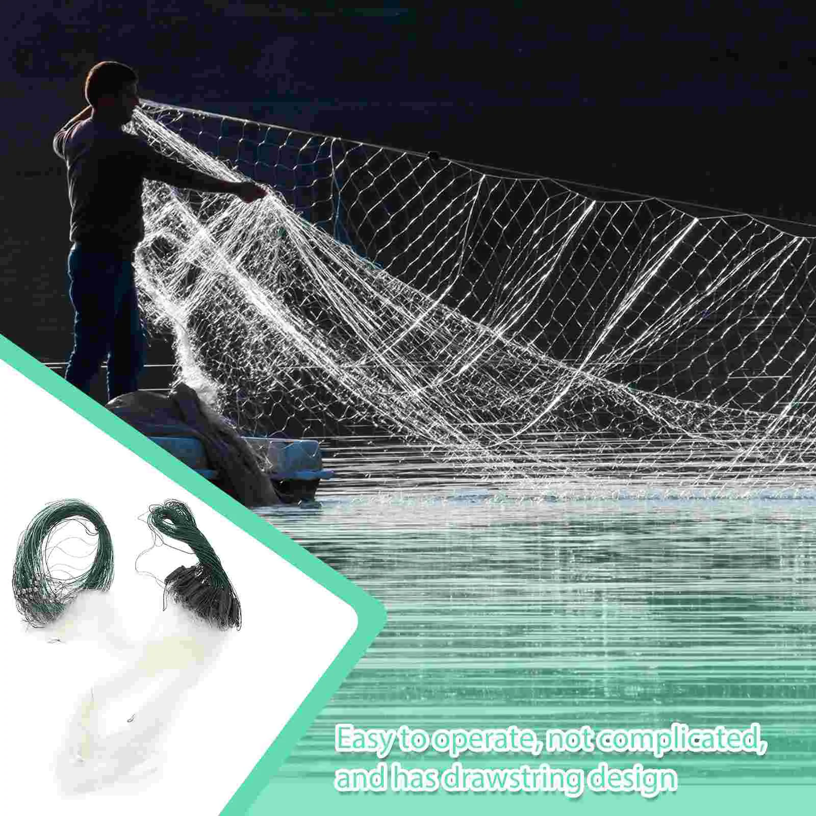 Fishing Cast Net Saltwater Outdoors Nylon Cast Net for Bait Trap Fishing