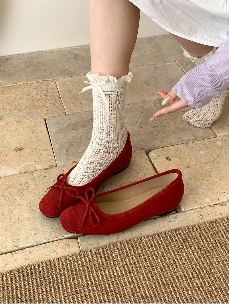 Spring Brand Women Flats Round Toe Shallow Slip On Ladies Casual Ballet Shoes Soft Sole Eelgant Dress Shoes