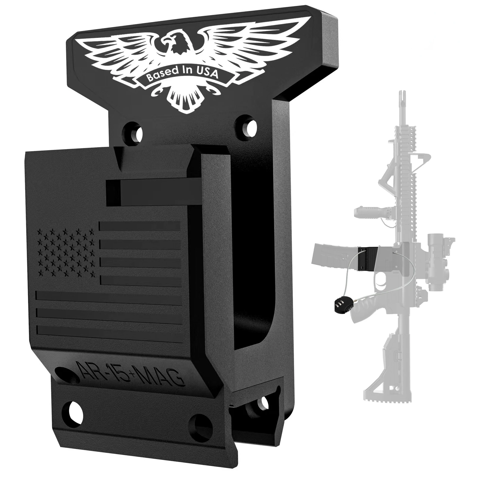 TacticsGunWallMountWithPMAGStorageAR15RifleWallRackHolder