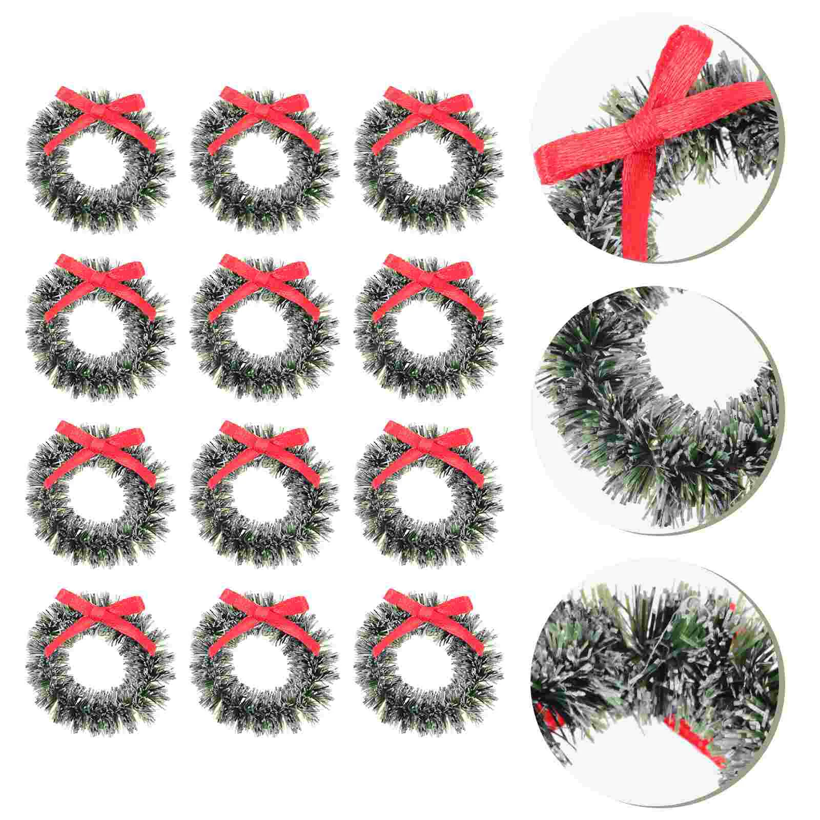 Rings Wreath Xmas Tree Wreath Artificial Bow Wreath Christmas Hanging Wreaths DIY Christmas Wreaths Garlandative Wreath Small