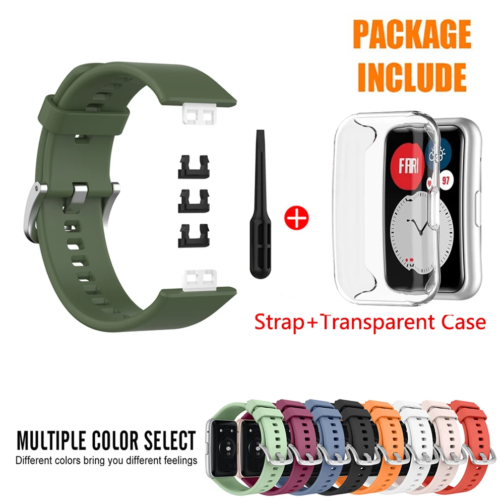 Silicone Replacement Watchband Strap for Huawei Watch Fit – Stylish and Durable Bracelet Strap