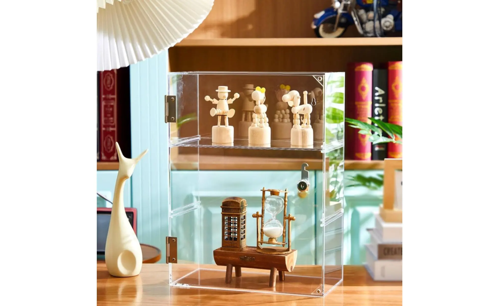 Locking Acrylic Display Case Lockable Clear Display Case 3 Tier Clear Storage Cabinet Removable Shelves for Display Locking Acrylic Display Case Lockable Clear Display Case 3 Tier Clear Storage Cabinet Removable Shelves for Display