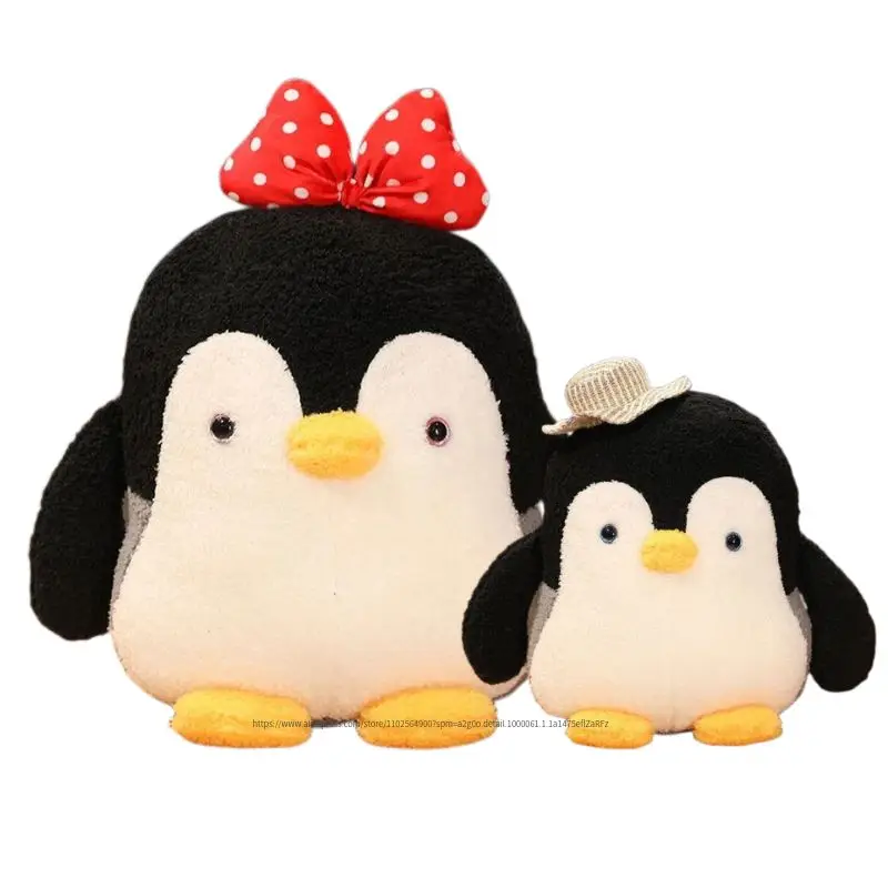 

Cute Stuffed Couple Penguin Dolls Lovely Animal Penguin Plushie Pillow Kawaii Hug Toys for Children Girls Sweet Birthday Gifts