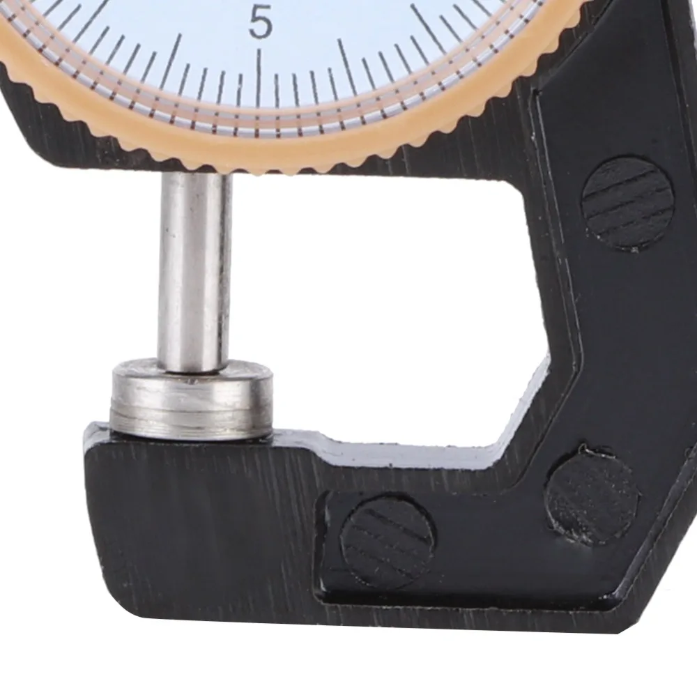 0-10mm 범위 다이얼 두께 게이지 0.1mm 정확도 플랫 헤드 디자인 가죽 두께 게이지 휴대용 및 소형